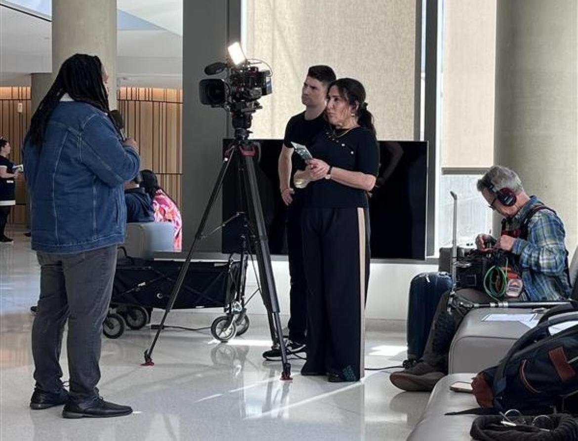 Interview filming