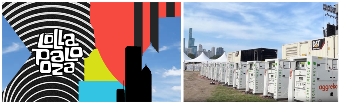 Figure 17: Headliner Billie Eilish used solar power stored in twelve 60kW/120kWh BESSs to power her act at Lollapalooza 2023