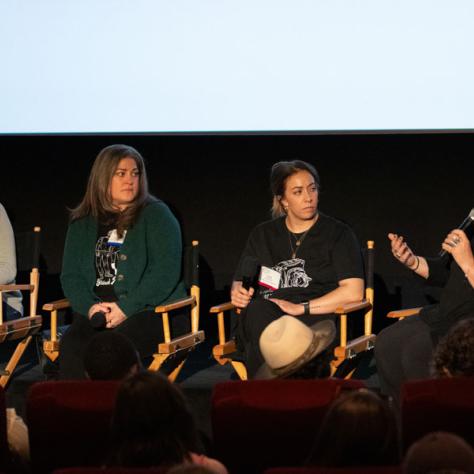 The SOC's panel "Women Camera Operators of Unscripted," featuring (L-R) Sharra Romany, SOC, Mande Whitaker, SOC, Katie Eleneke, Dawn Fleischman, SOC.