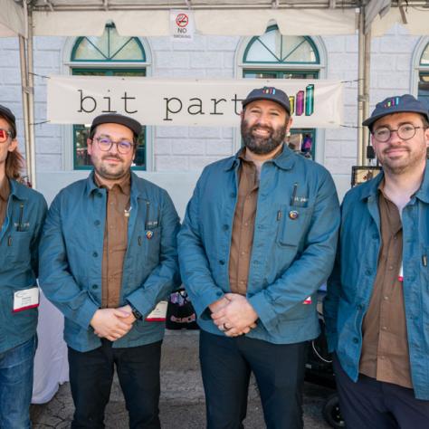 Fletcher Babb alongside Local 600 DITs Ian Edwards, Damon Meledones, and Curtis Abbott of Bit Part.