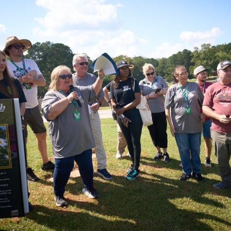 Photo of people at field day. 