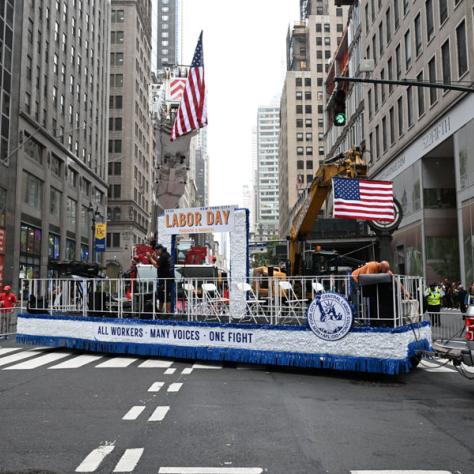Labor Day parade float. 