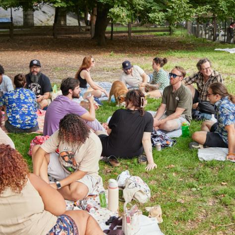 People on a picnic.
