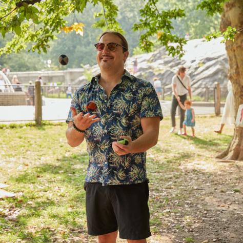 Man juggling. 