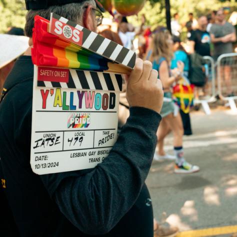 Photo of Action sign pride fan. 