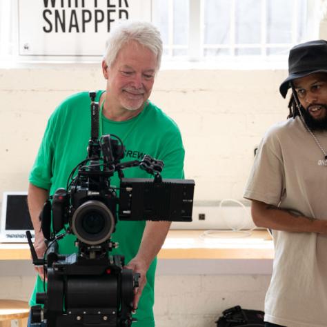 Man behind the camera. 