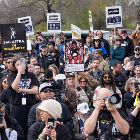 Rally audience. 