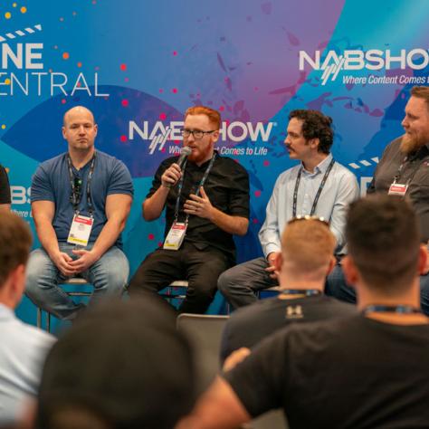 "Frontiers of Live Cinematic Broadcast: Trailblazing with CINELIVE + Fujinon’s Duvo Cine Hybrid Lenses" featuring Local 600 members Andrew McMillan and Chase Smith (third and fourth from the left).