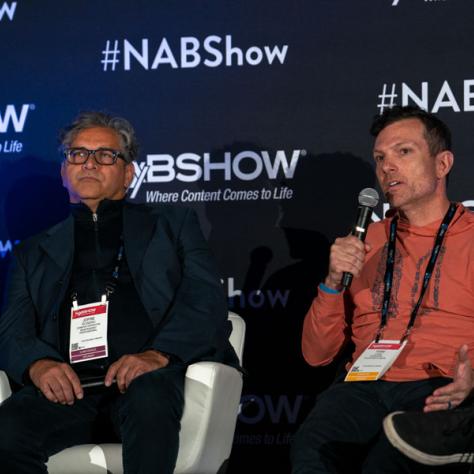 Local 600 Operators Jofre Rosero and Tore' Livia, panelists on "Focus on 'Cine+Live': Insights from Pioneering Leaders Advancing Creative Content Delivery."