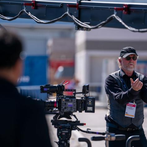 Local 600 Director of Photography Dave Frederick at Local 80's workshop.
