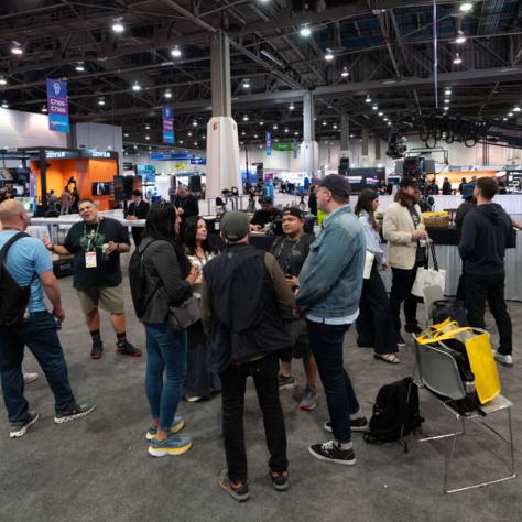 Large crowd at NAB show. 