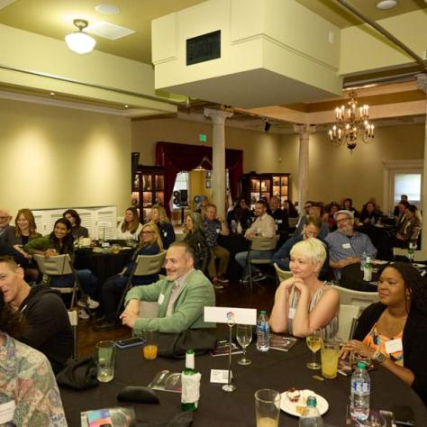 Audience watching awards. 