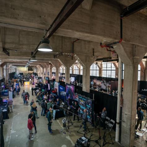 Arial view of event. 