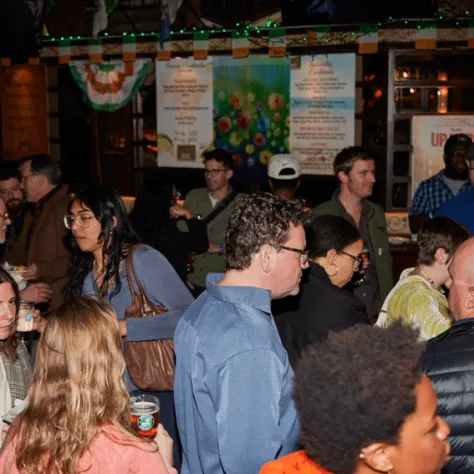 Photo of partygoers. 