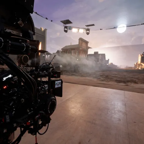 Camera looking at set. 