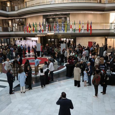 Arial view of event. 