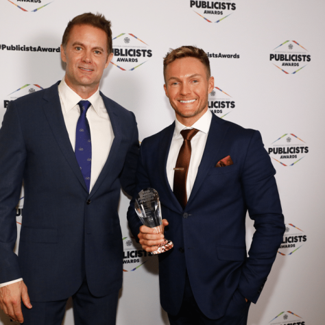 59th Annual ICG Publicists Awards -- Pictured: (l-r) Presenter Garret Dillahunt, Dean McCarthy -- (Photo by: Trae Patton)