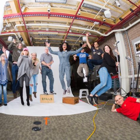 People jumping for a photo