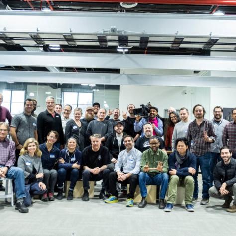 The group poses for a picture