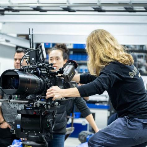 Person behind a camera